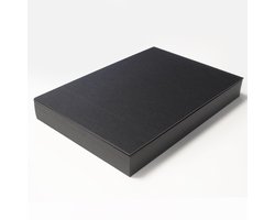 Zwart (massief) karton A4 2mm 13 vel - zwart bord - 1.370 grams/m² - 2 MM dik zwart karton