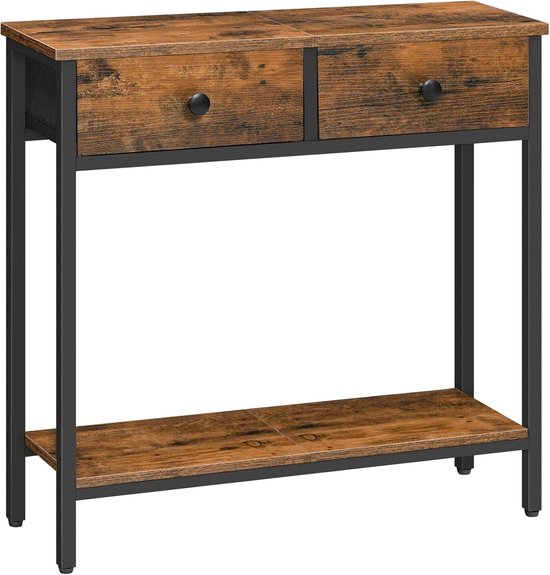 Damodi Bureau, Bureau met uitschuifbaar blad, PC-bureau met 2 laden, 99x36h88 cm, Wit en Eiken