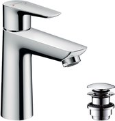hansgrohe Talis E - Wastafelmengkraan - Ééngreeps bediening - Met afvoerplug - 110mm maat - Chroom