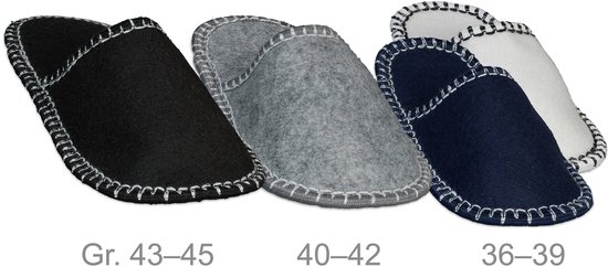 chaussons - 6 paires - pointure 36 - 45 - avec poche - antidérapants