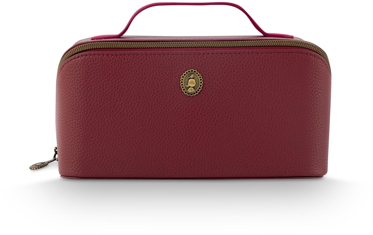 Pip Studio - Cyrille Make-up Tasje Dames - Toilettas - Rood - 11x5x22cm