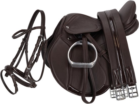 QHP - Complete zadel set Melbourne - Bruin QHP - Complete zadel set Melbourne - Bruin