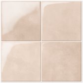 24Supply Plaktegels - 10 Stuks - Glans - Beige - 25.4x25.4cm