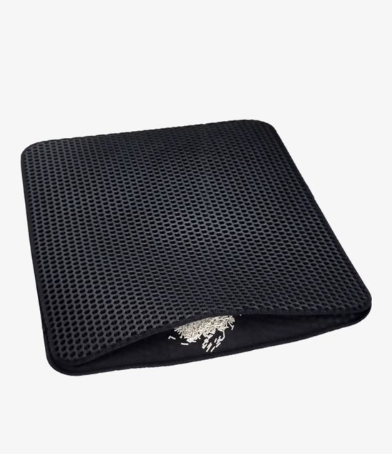 Tapis pour chat - Tapis de litière pour chat - Tapis de sol et gravier - Tapis filtrant - Bac à litière pour chat - 40 x 50 - Taille M