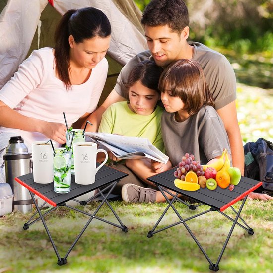 Uniguardian Campingtafel, inklapbaar, aluminium campingtafel, licht, met tas, campingtafel, opvouwbaar, campingtafels voor picknick, koken, tuin, wandelen, BBQ Uniguardian Campingtafel, inklapbaar, aluminium campingtafel, licht, met tas, campingtafel, opvouwbaar, campingtafels voor picknick, koken, tuin, wandelen, BBQ