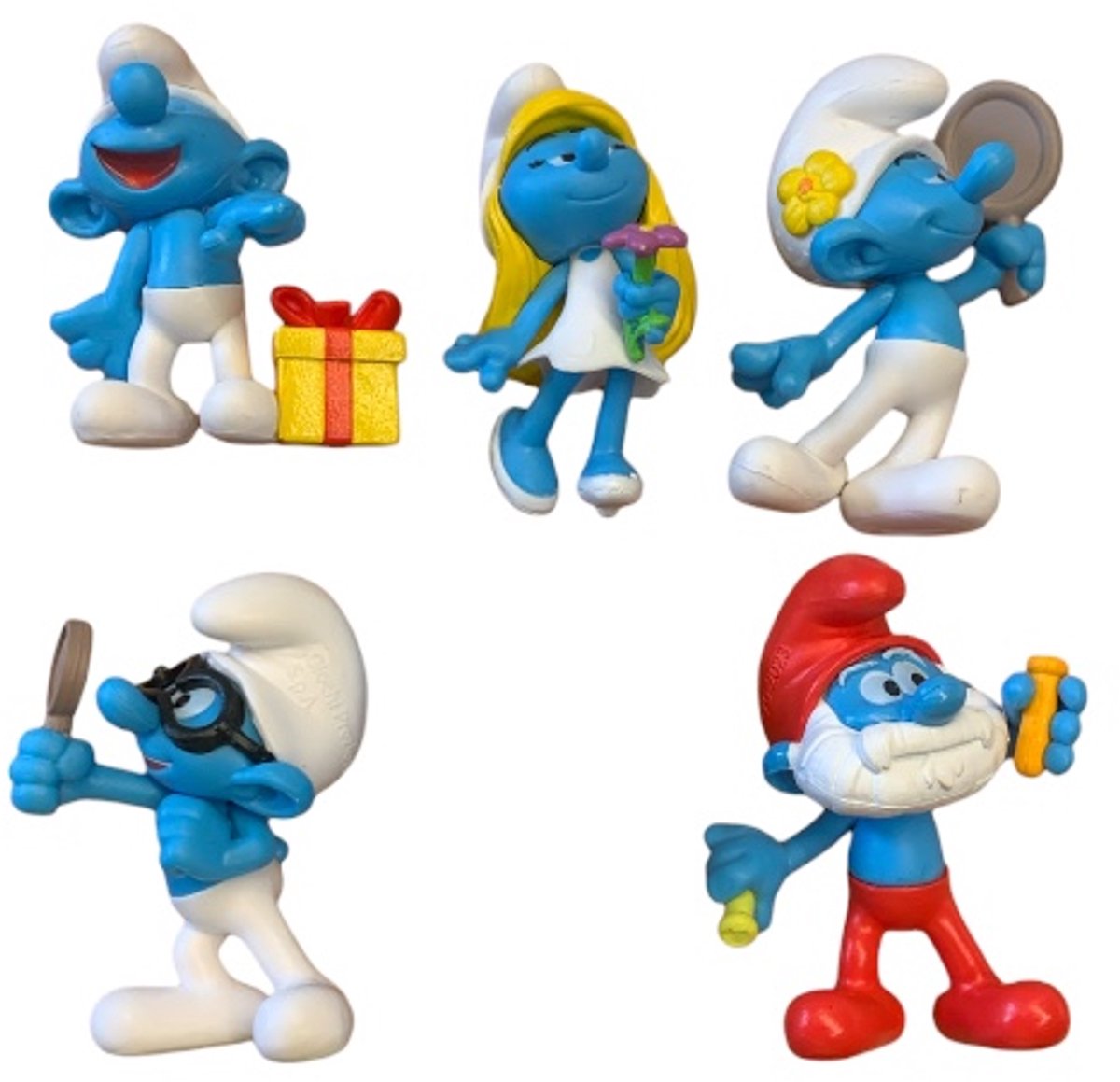 Speelset van de smurfen - Giochi Preziosi - 6 speelfiguurtje 7 cm hoog - met Smurfin en Azrael
