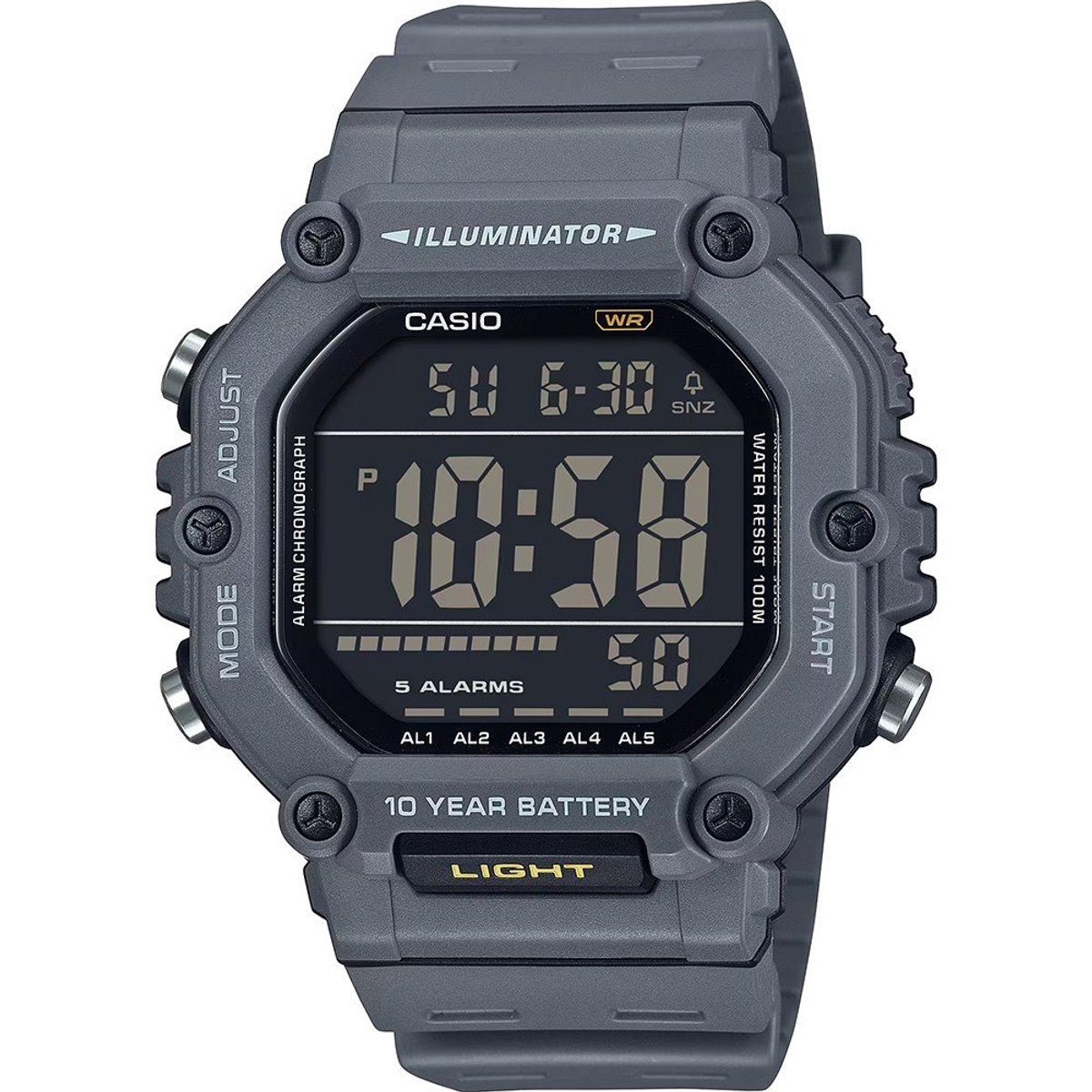 Casio Casio Collection AE-1600H-8BVEF Horloge - Kunststof - Grijs - Ø 47 mm