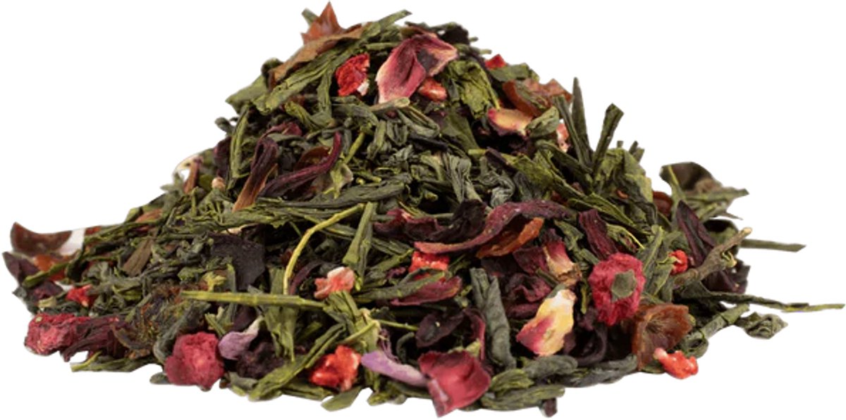 Aardbei Framboos Biologische Groene Thee 50 gr - Framboos Aardbei Thee - Aardbei Thee - Framboos Thee - Biologische Thee - Groene Thee Biologisch