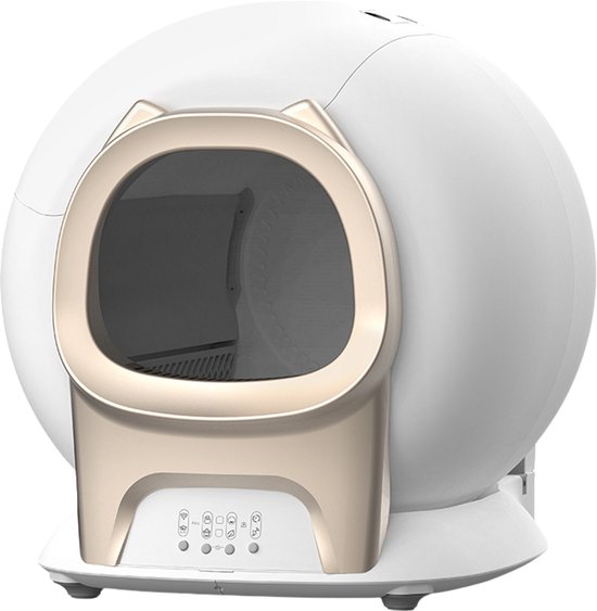 Zelfreinigende kattenbak MacyPaw wit 65L met geurfilter, automatisch, elektrisch, inclusief app en zakken