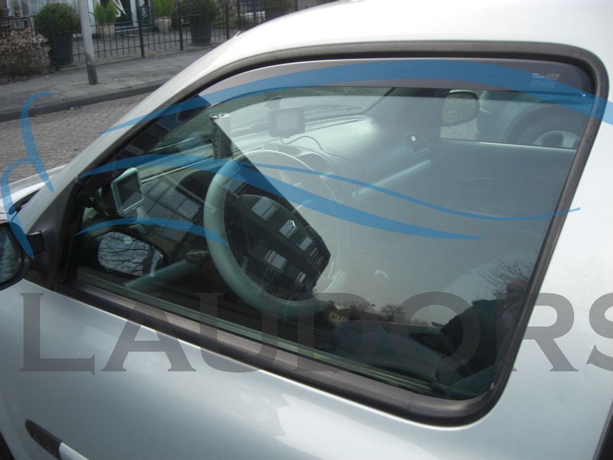 Zijwindschermen donker getint - Team Heko - tbv Renault Clio (type2) bouwjaar 1998-2018 - model 3 deurs !!! pasvorm raamspoilers set a 2 stuks tbv L+R ramen