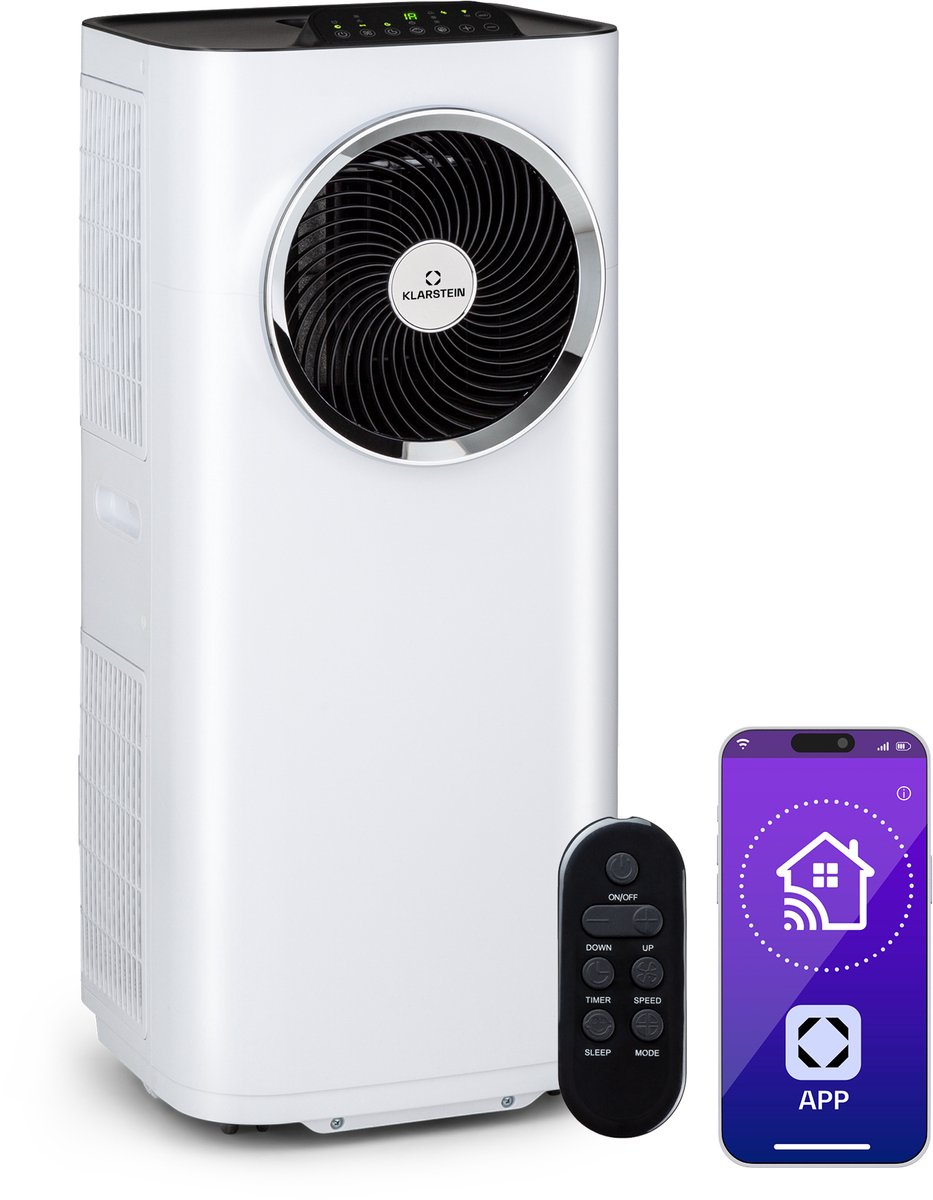 Klarstein mobiele airconditioner 11.500 BTU, 5-in-1 koeler, ventilator, ontvochtiger, luchtreiniger, app-bediening - Afbeelding 3