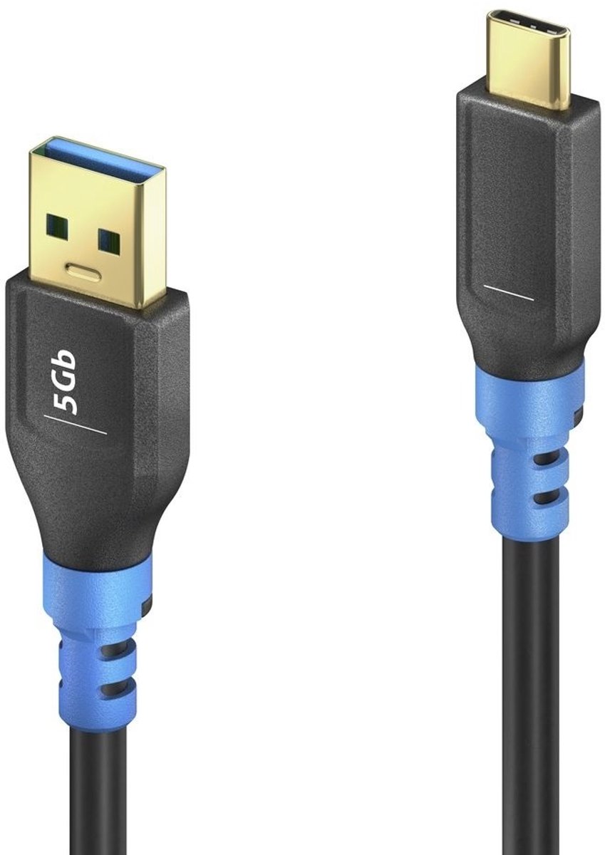 PureLink FI-U320-010 USB-kabel USB 3.2 Gen 1 (3.1 Gen 1) 1 m USB A USB C Zwart, Blauw
