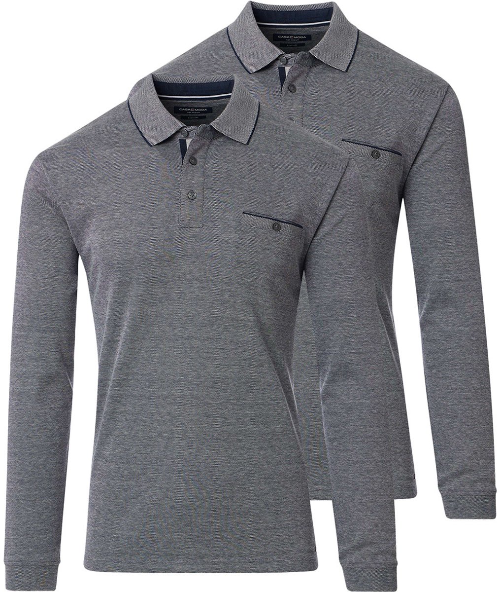 CASAMODA Heren poloshirt 2 pack Basic