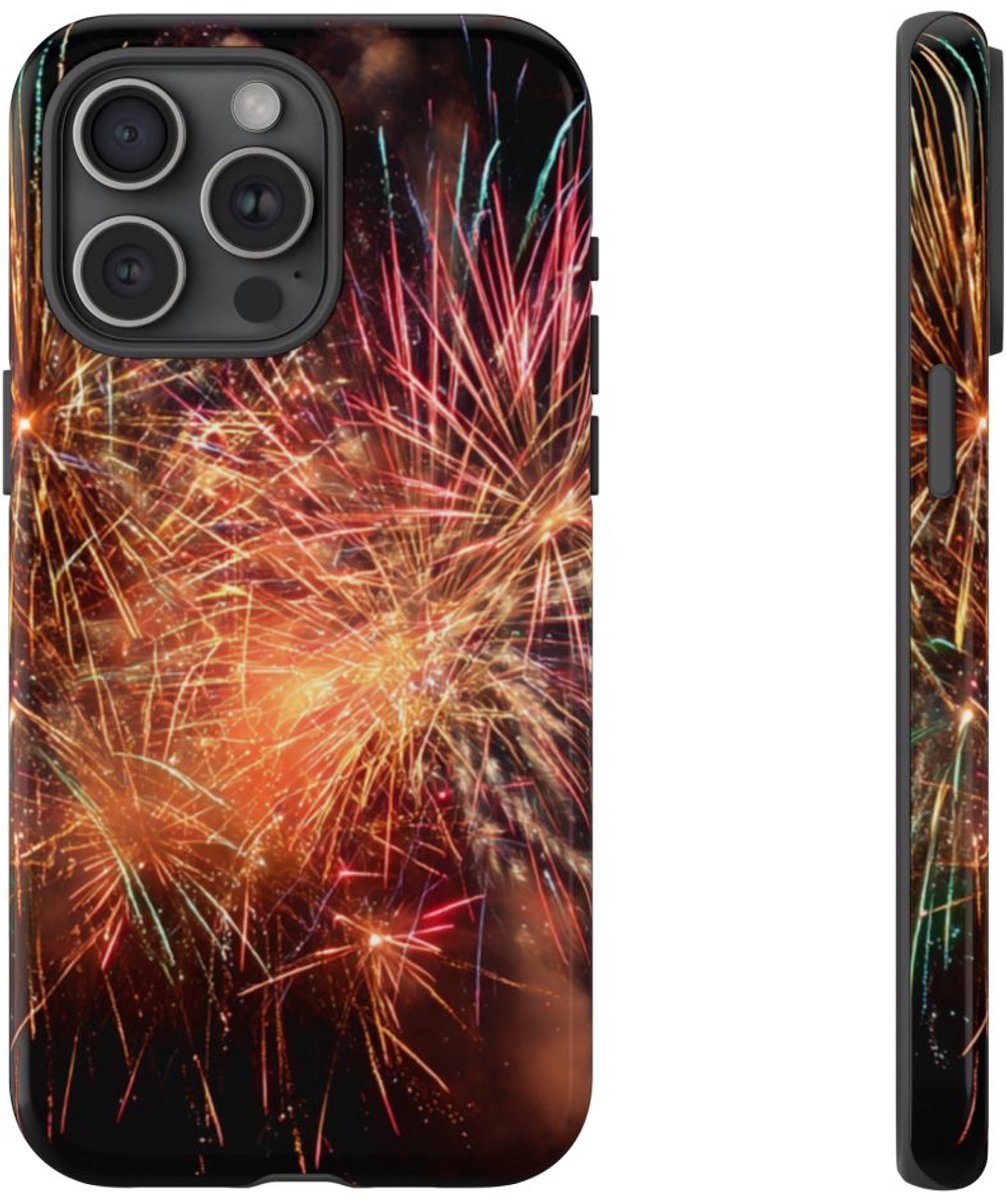 Kleurrijk Vuurwerk Spektakel – Telefoonhoesje Geschikt voor iPhone 15 Pro Max