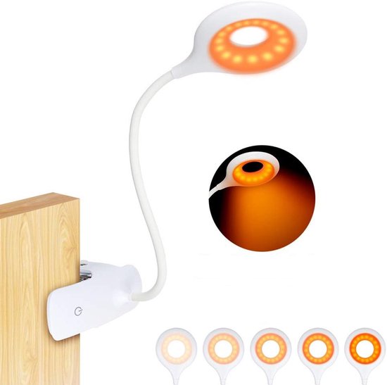 Foto: Puluz leeslamp 16leds boeklamp met blauwlichtblokkering dimbare 5 helderheidsniveaus led klemlamp usb oplaadbaar draagbaar 360 graden flexibele klemlamp zwanenhals leeslamp voor slaapkamer bureau