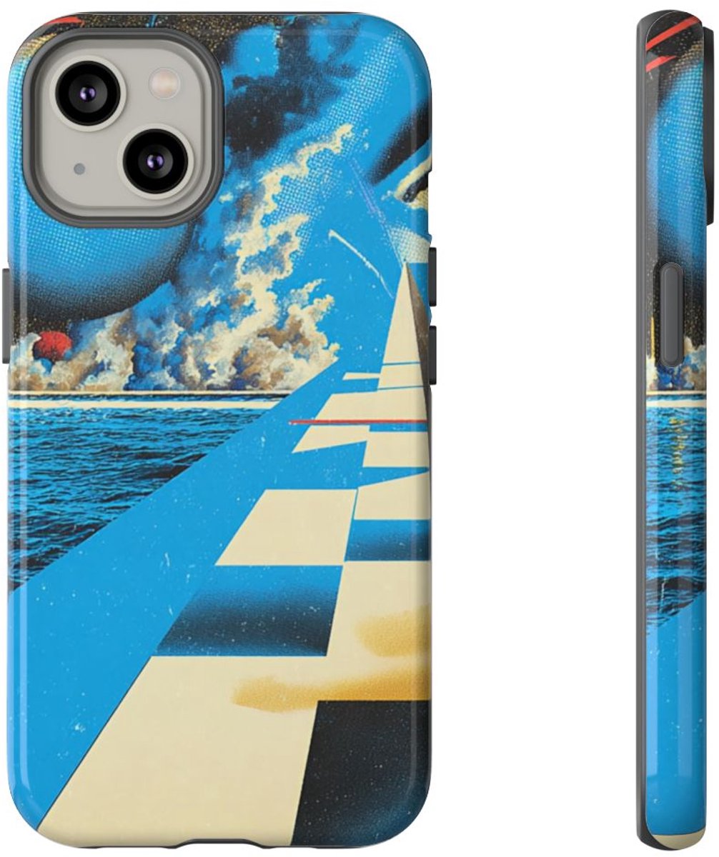 Surrealistische Geometrische Oceaanscène – Telefoonhoesje Geschikt voor iPhone 14