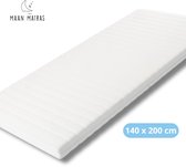 Maan matras® - Topper 140x200 - Topmatras - Topdekmatras - 8cm dik - HR Koudschuim - Afritsbaar en wasbaar - CertiPUR® Gecertificeerd - Medium Hardheid - Matrastopper