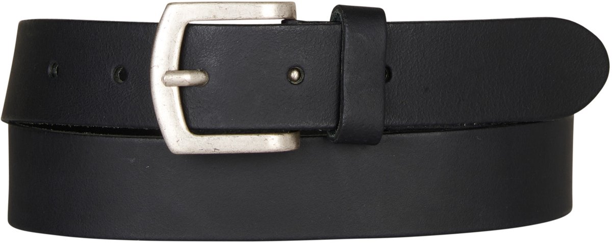 Petrol Industries - Heren Leren Riem - 100% leer - 3,5 cm breed - Subtiele metalen gesp - Zwart - Maat 110