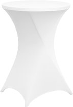 BRASQ Statafelrok Wit - ∅80-74 x110 cm - Statafelhoes extra Stretch voor Statafel, Bartafel, Partytafel - Voor binnen en buiten