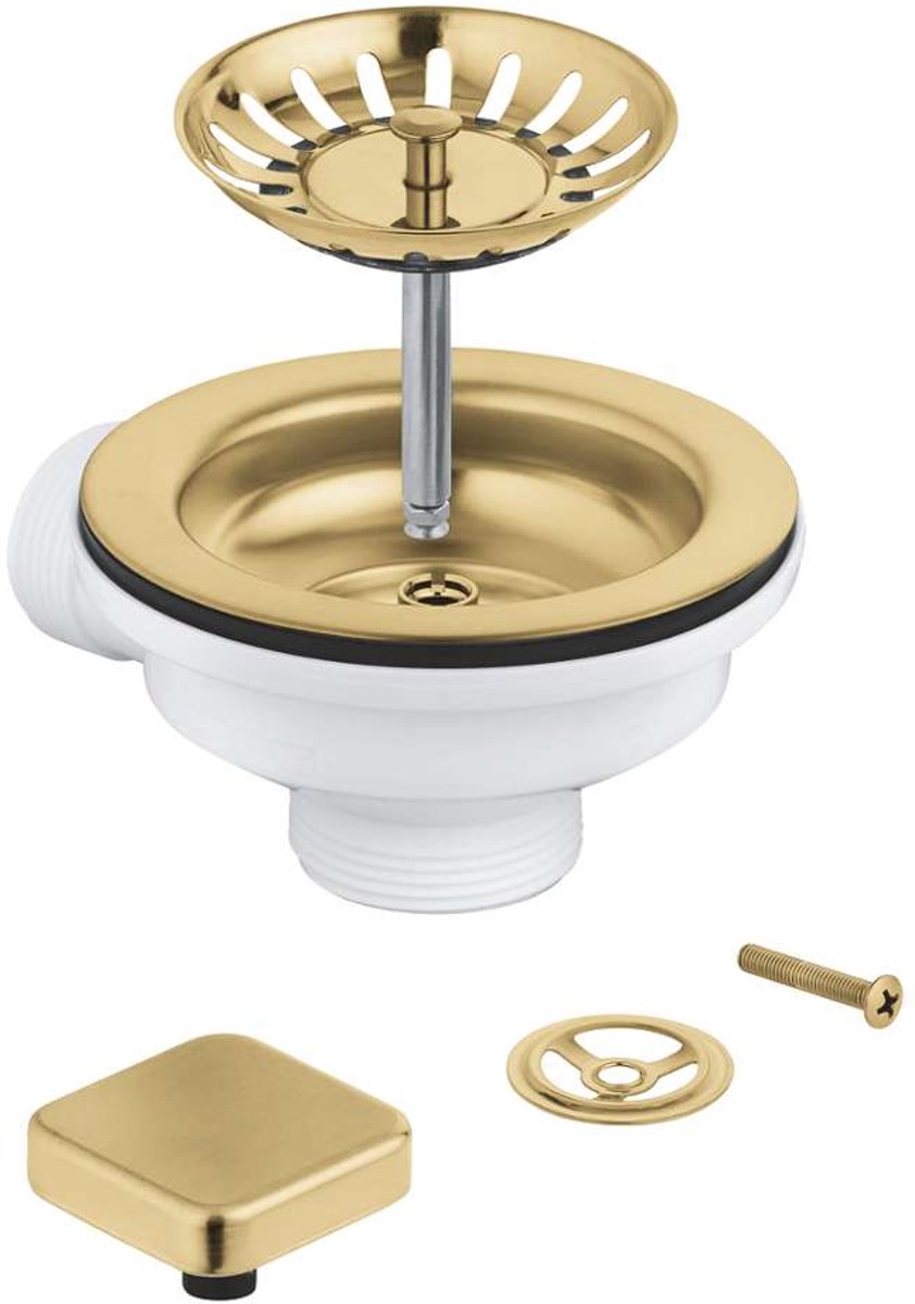 Grohe Afvoergarnituren - Afvoerzeef voor spoelbak met accessoires, geborsteld Cool Sunrise 40400GN0