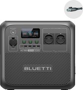 BLUETTI AC180 draagbare stroomgenerator, 0-80% in 45 min, 1152Wh LiFePO4-batterij met 2 stopcontacten 1800W (2700W piek), draagbaar energiestation voor kamperen, reizen, stroomuitval