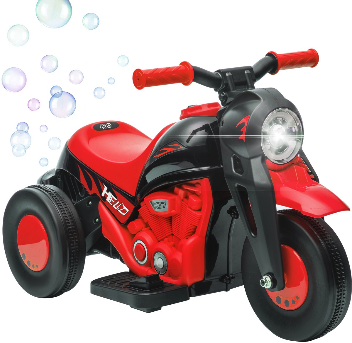 AIYAPLAY - Elektrische motorfiets - 80x36x43,5cm - Kunststof - Rood