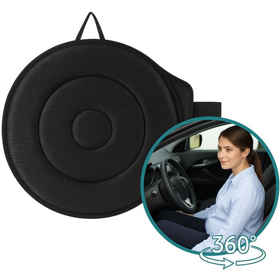 Opulfy Draaikussen voor in de Auto - Draaikussen Autostoelzitting - 360 graden - Uitstaphulp Auto - Draaikussen Zwanger en Ouderen - Draaikussen voor Bank en Stoel