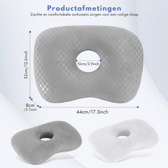 Oor Piercing Kussen, Donut Side Slaapkussen Met Oor Gat Voor CNH Oorpijn Ontsteking