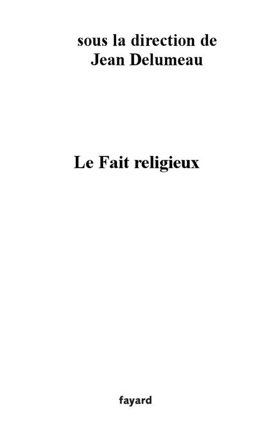 Le Fait religieux - cover