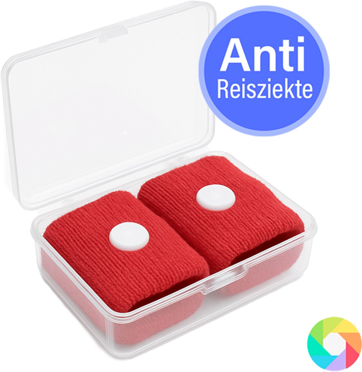 Anti Misselijkheid Bandjes 2 stuks - Zeeziekte - Reisziekte - Anti Wagenziekte - Polsbandje - Rood