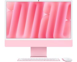 Apple iMac 2024 - M4 10 core CPU, 10 core GPU, 16GB RAM, 512GB SSD, Qwerty , Roze