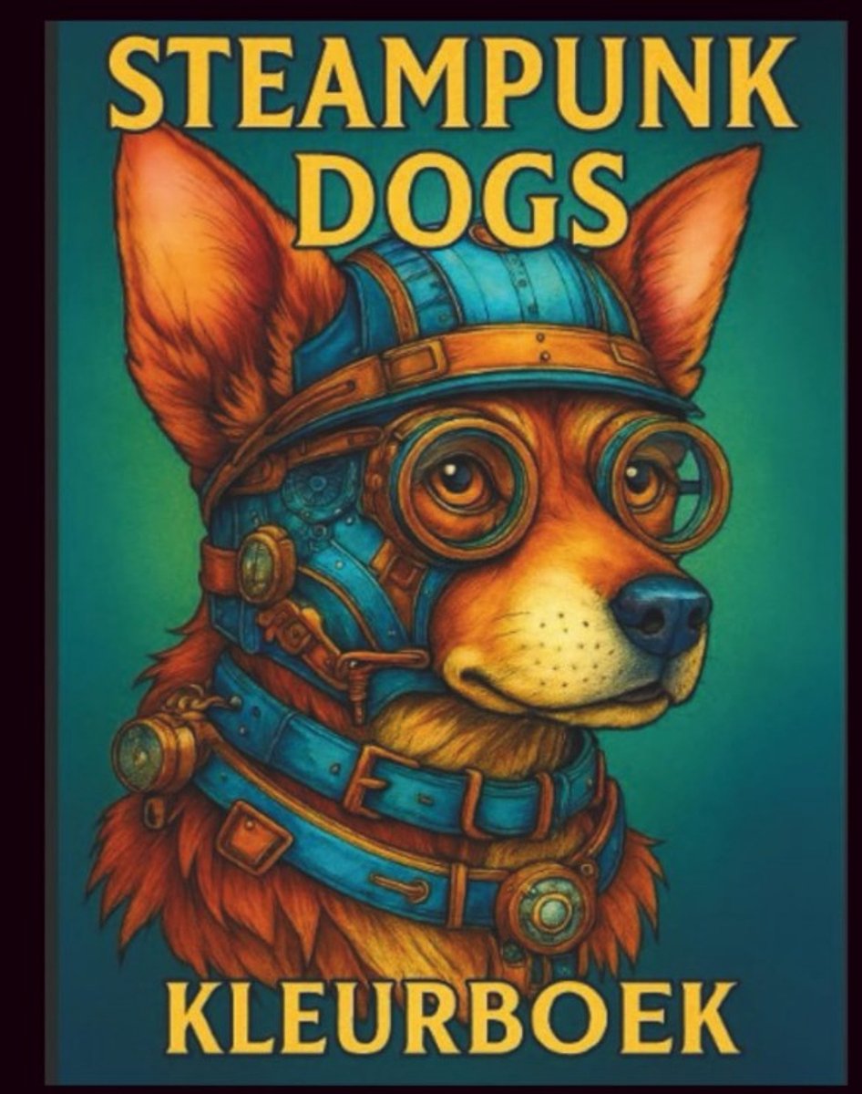 Artful Pixels - kleurboek - Steampunk Dogs Kleurboek – 50 Fantasierijke en Mechanische Honden om in te Kleuren – Voor Kinderen en Volwassenen
