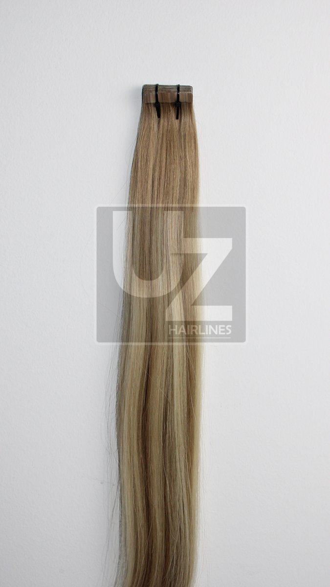 UZ Hairlines Tape Extensions - Kleur #5B/60B - Highlights - Lengte 40 cm - Premium Quality - 100% Human Hair