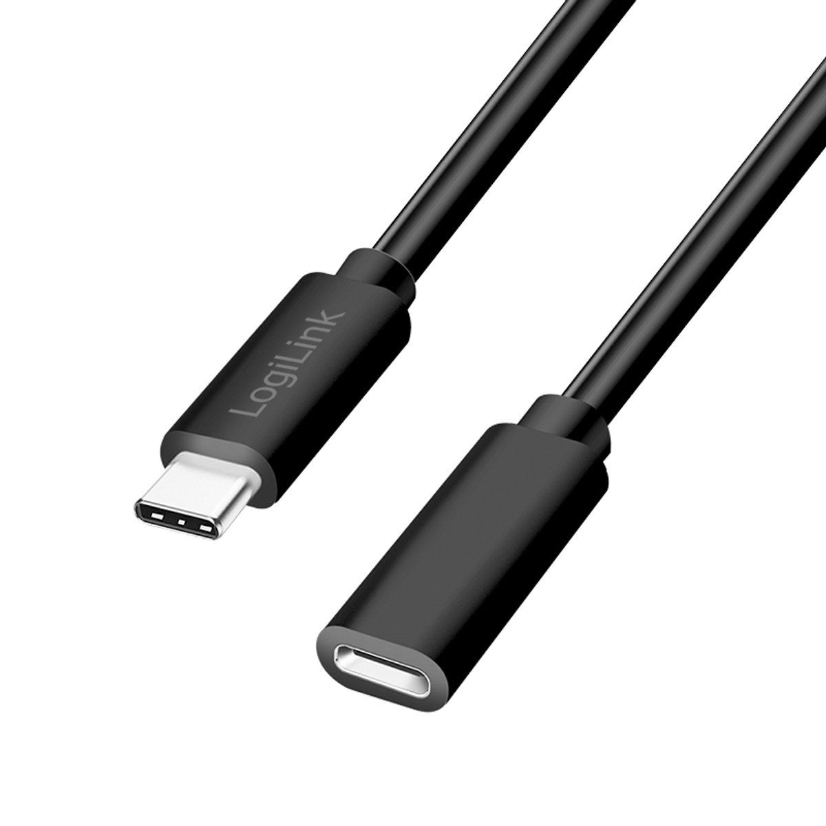 LogiLink USB-C-kabel USB 2.0 USB-C stekker, USB-C bus 2.00 m Zwart CU0211