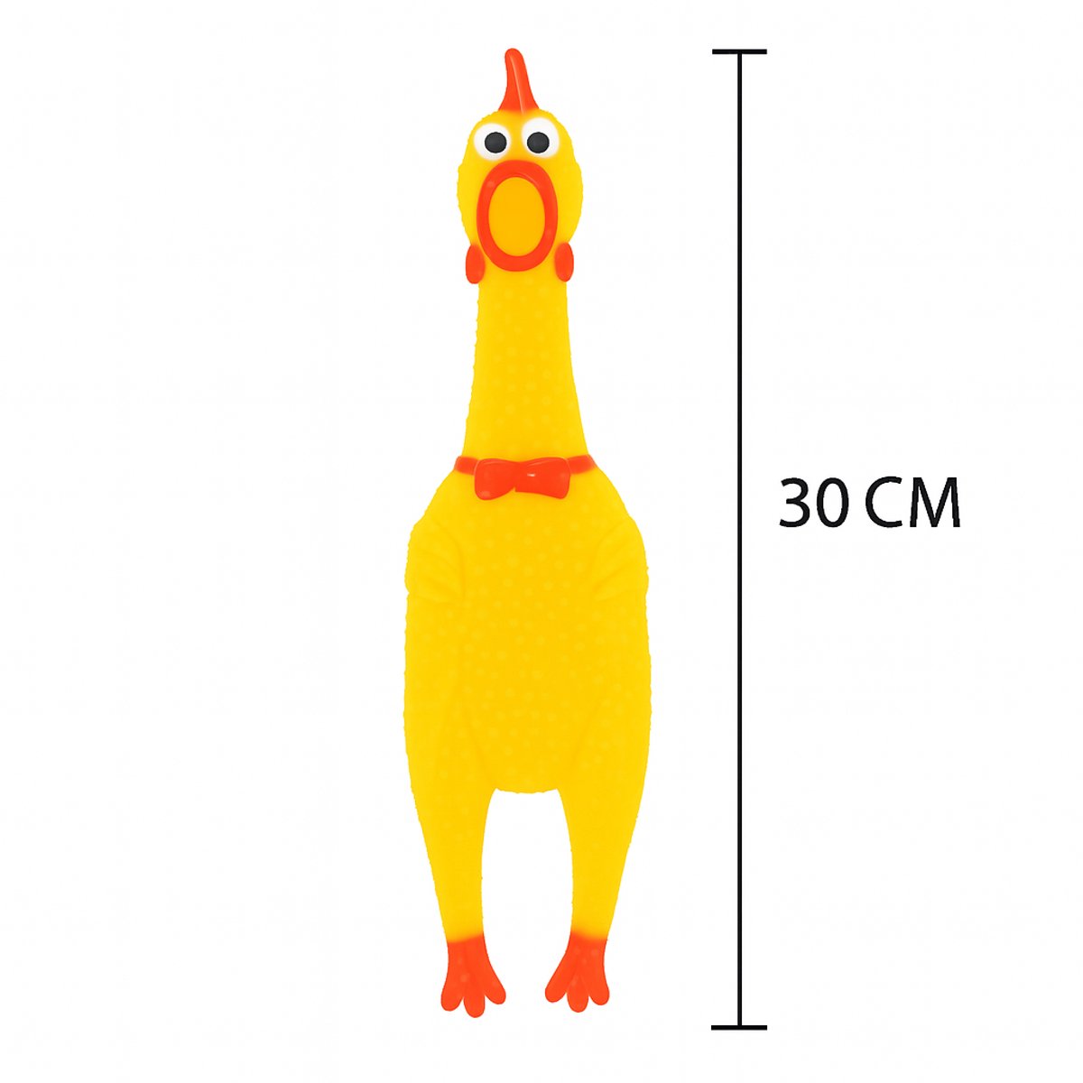 THAR Schreeuwende Kip 30 cm – Grappig Speelgoed voor Kinderen & Huisdieren – Rubber Kip met Geluid – Origineel Cadeau – Anti-Stress Gadget