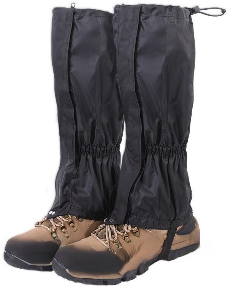 Waterdichte Gamaschen Verstelbare Gaiters – Sneeuwschoenwandelen – Beenkappen -Wandelschoenen Accessoires – LOUZIR Zwart