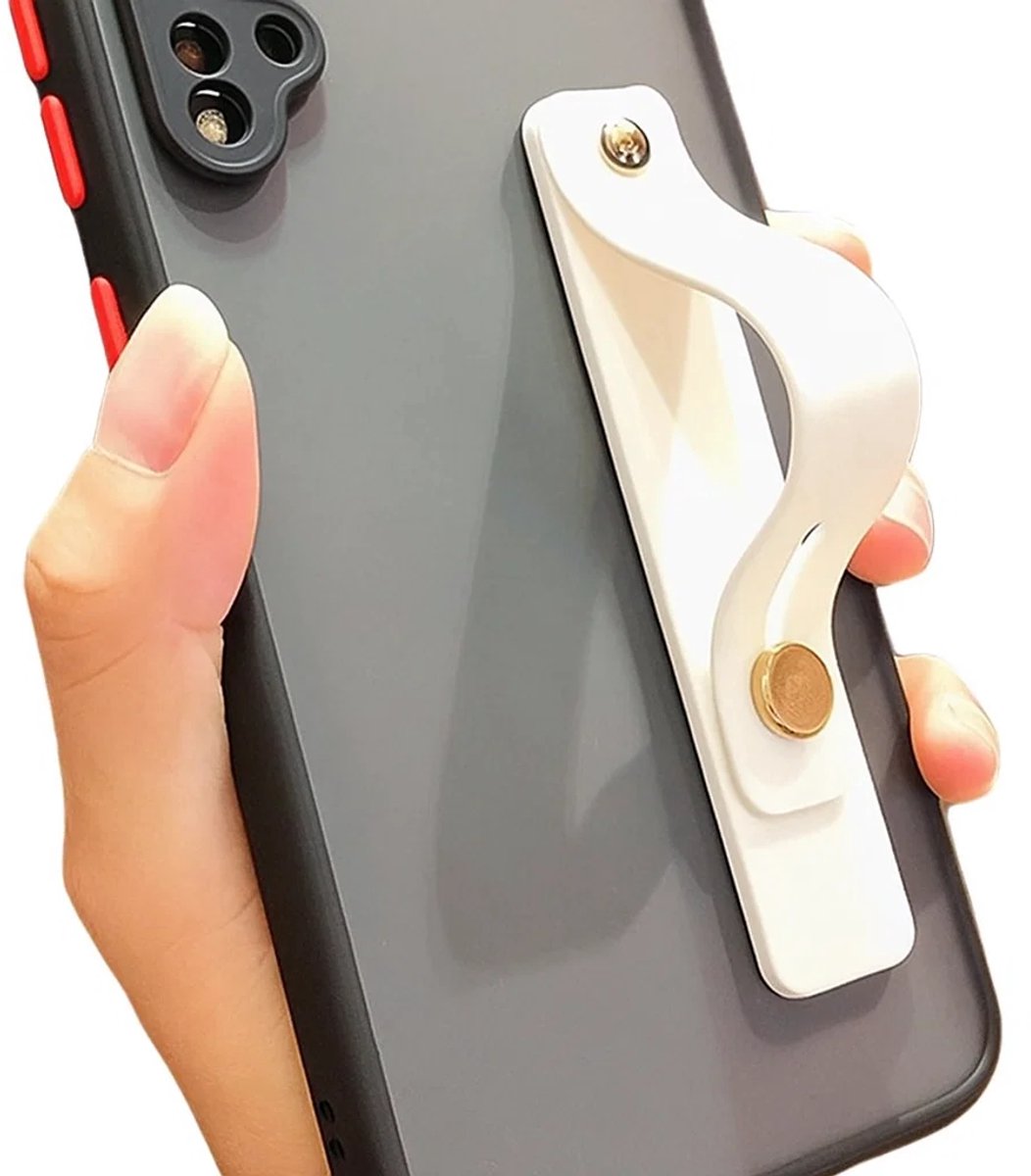 Opplakbare Tefoonhouder I Telefoonbutton I Ringhouder I Vinger Grip Smartphone I Met Smartphone Stand I Wit
