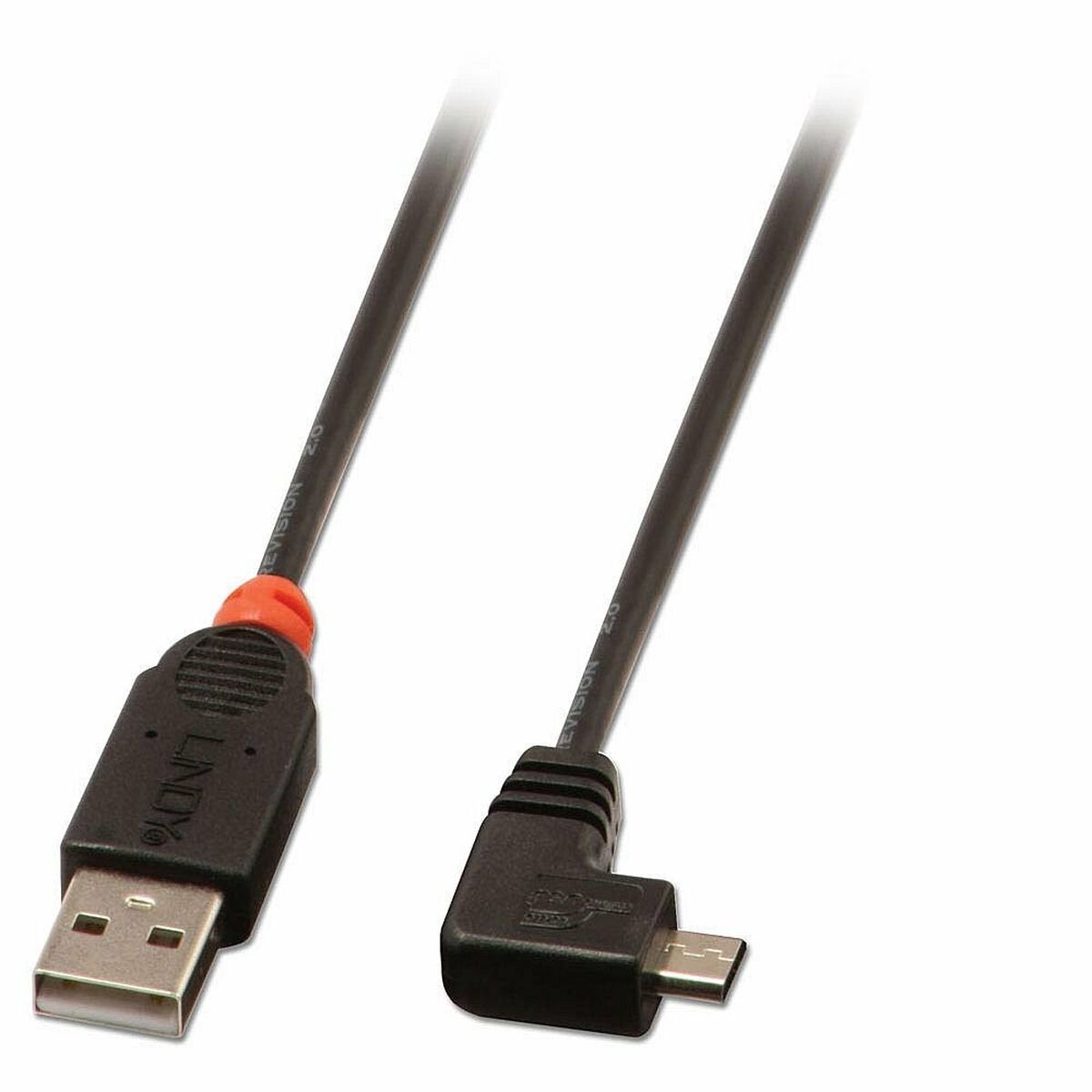 Image of USB 2.0 A to Micro USB B Cable LINDY 31977 2 m Black