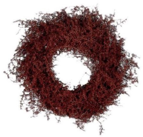 DBT Krans Landelijk Asparagus-Natuurlijke Materialen Roest-Bruin-Rood D 40 cm H 22 cm