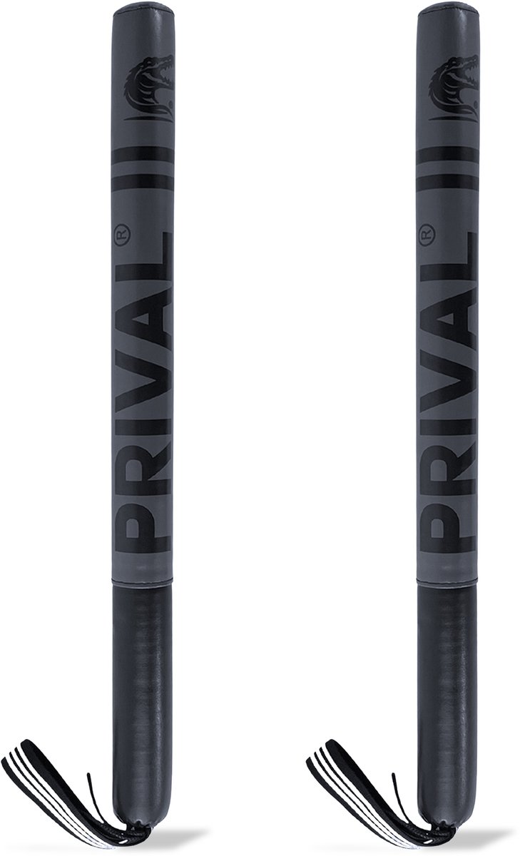 Prival Stick Pads – Trainingsstokken voor Boksen, Kickboksen & MMA – Set van 2 – Schokabsorberend & Lichtgewicht – Zwart