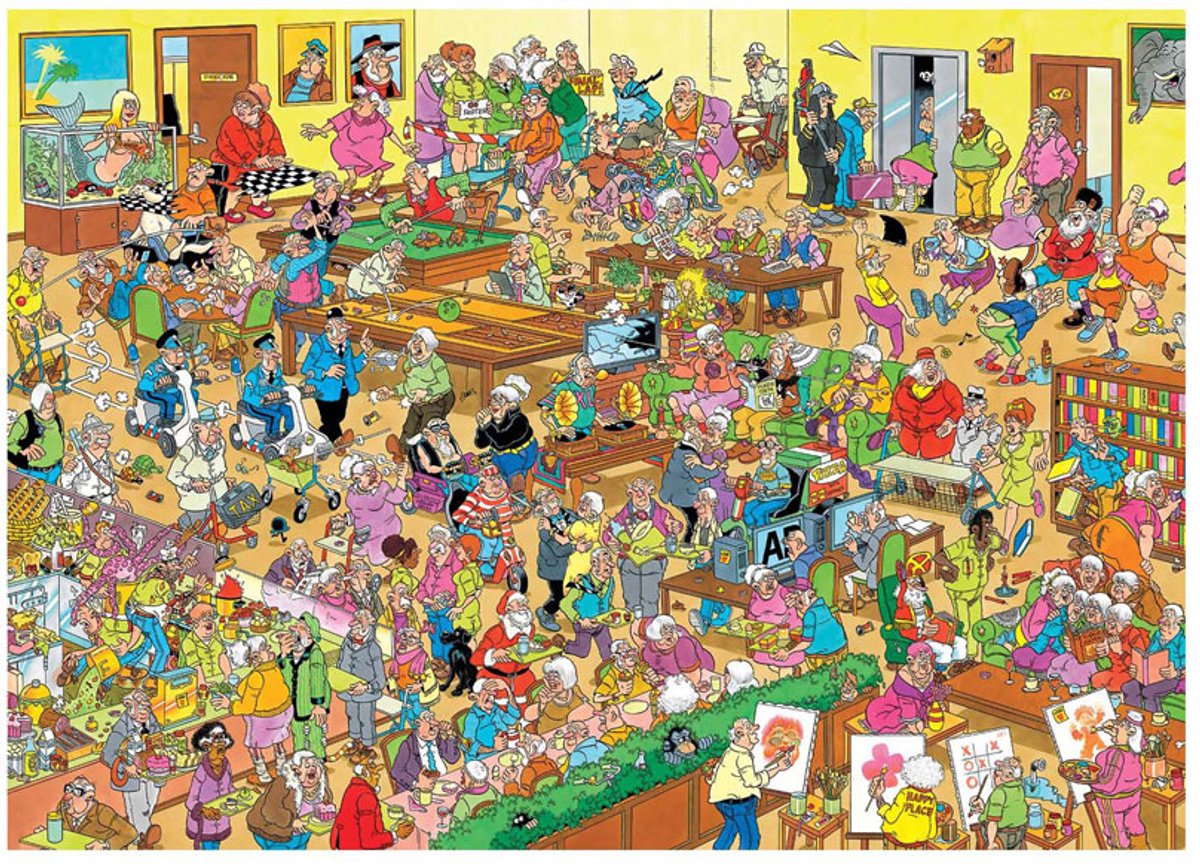 Jan van Haasteren - Het Bejaardentehuis - 1000 stukjes puzzel - Legpuzzel