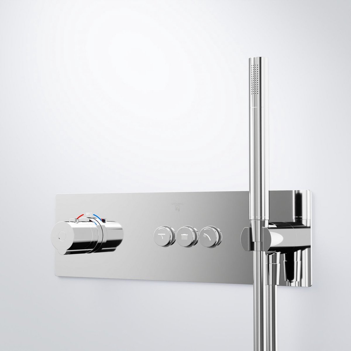 Steinberg 390 - Inbouw thermostaatkraan voor 3 functies, met binnenwerk, chroom 390 4232 2