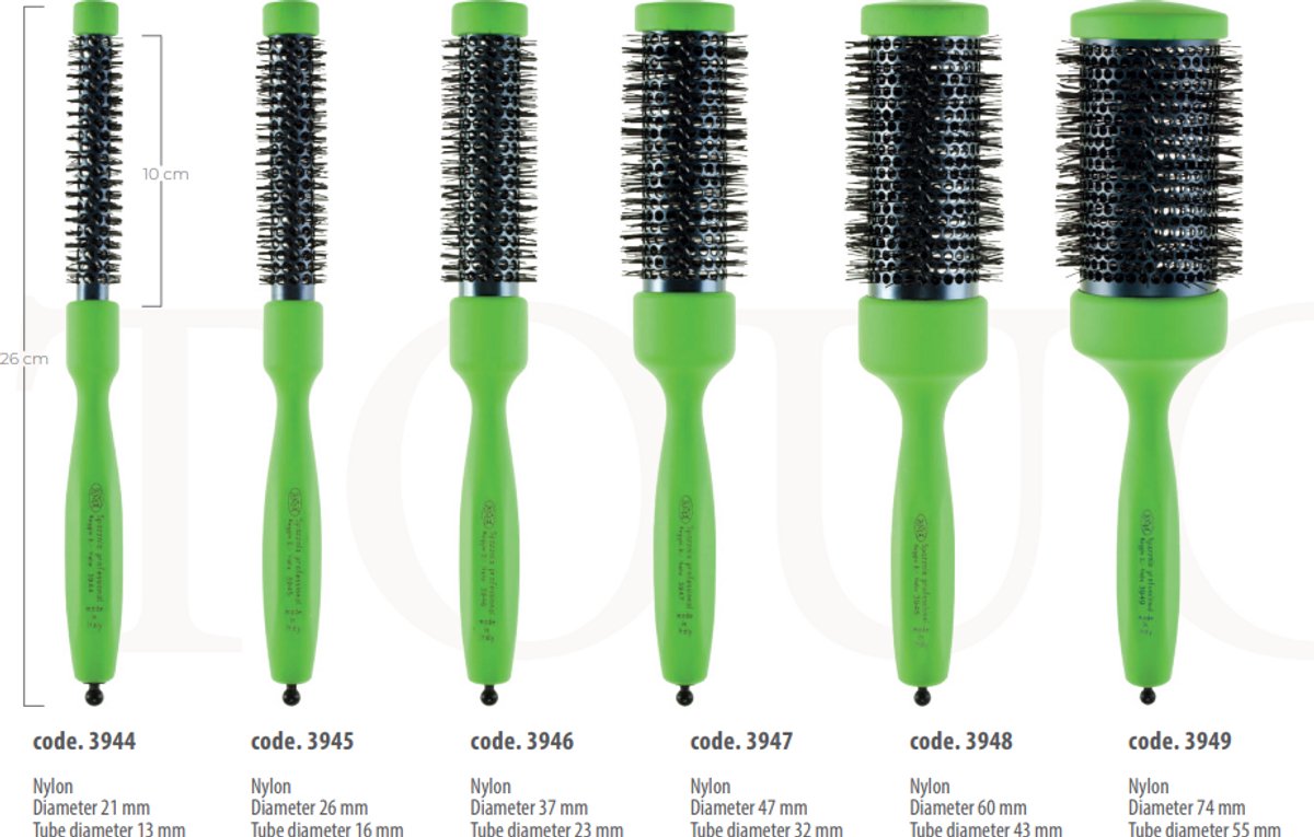 3ME Borstel nr 3948 LIGHT GREEN 60MM