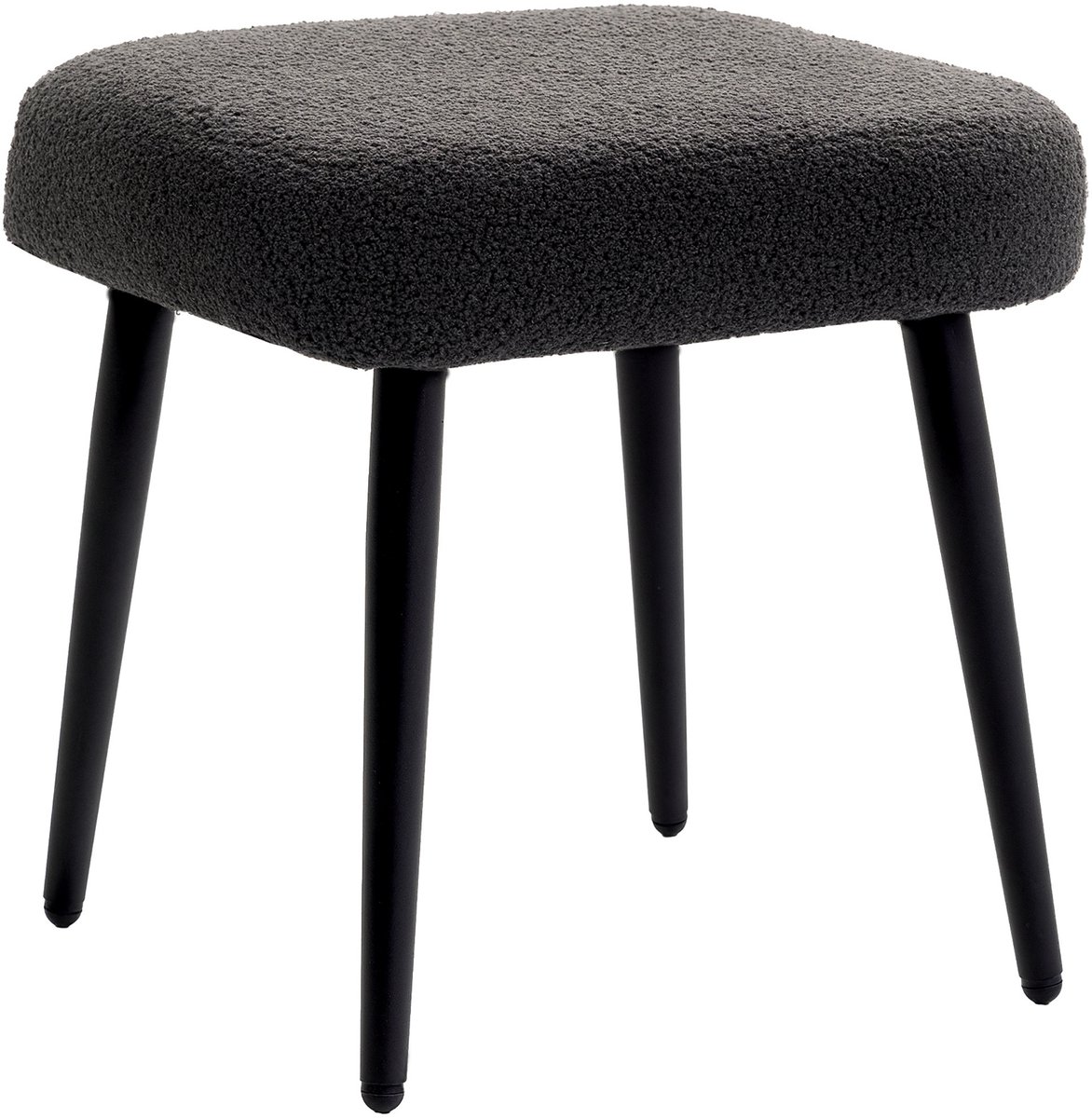 HOMCOM-Fußhocker-Polyester, Stahl-42L x 42B x 47H cm-Dunkelgrau