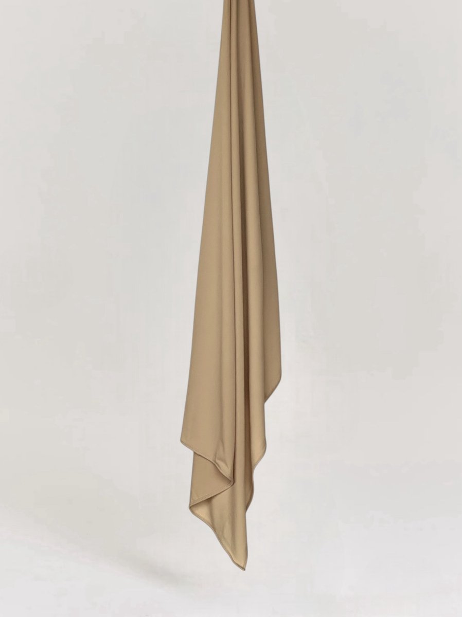 Premium Jersey XL - Latte - By Dihane - Hoofddoek - Premium Jersey - Hijab - Moslima - Premium Jersey Large - Sjaal - 70x 200cm
