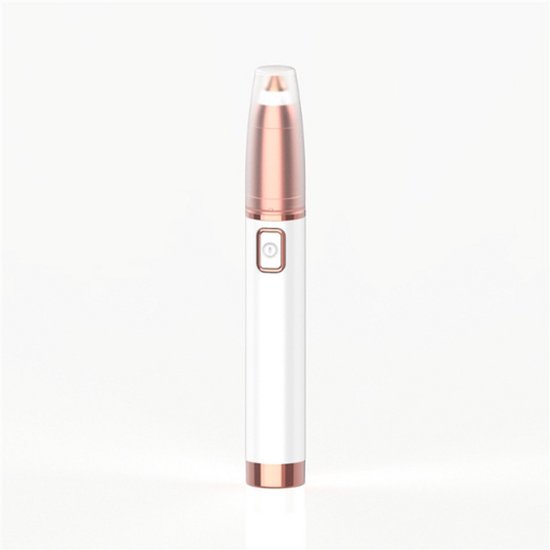 ARAMO® - Premium Metalen USB Elektrische Wenkbrauw Trimmer - Epilator - Mini Lippenstift Scheerapparaat - Wit.