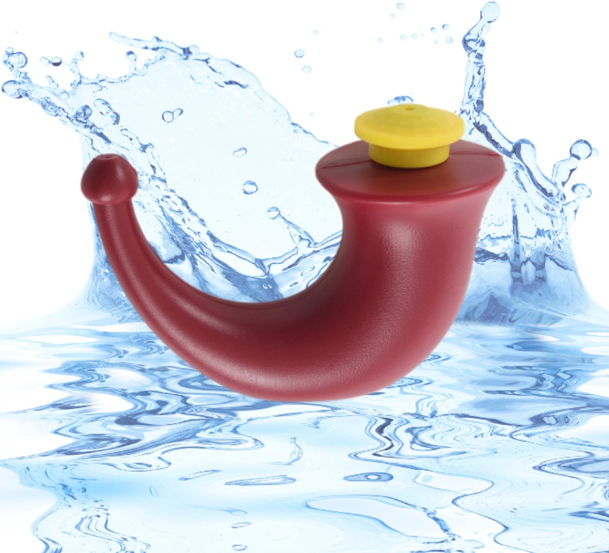 GOODTS Neusspoeler – Rood – 30 x Spoelzout – Neusdouche op Natuurlijke Basis – Voor Dagelijkse Neusreiniging – Inclusief Maatschepje – BPA-vrij