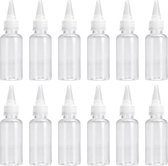 Flesje 30ml transparant pet witte dop