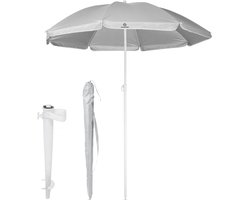 Fleau Goods Luxe Parasol Set 160cm - UV Bescherming - Strand / Tuin - Strandparasol met Grondboor en Draagtas - Inclusief Voet en Hoes - Strandset Fleau Goods Luxe Parasol Set 160cm - UV Bescherming - Strand / Tuin - Strandparasol met Grondboor en Draagtas - Inclusief Voet en Hoes - Strandset