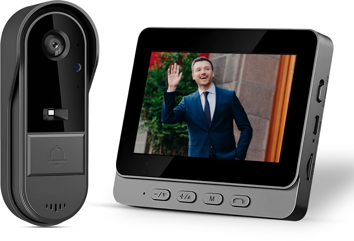 Draadloze Slimme Video Deurbel met Scherm – Smart doorbell ,Full HD Camera, 4.3 Inch Monitor, Waterdicht & Nachtzicht – foto 5
